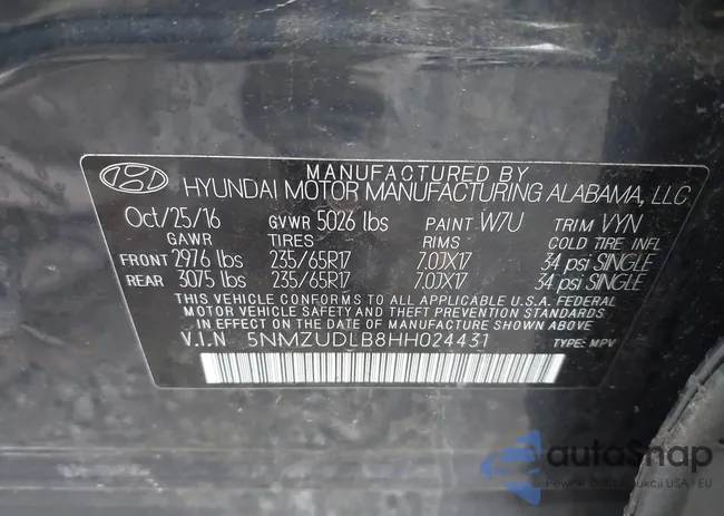 5NMZUDLB8HH024431: 43556131