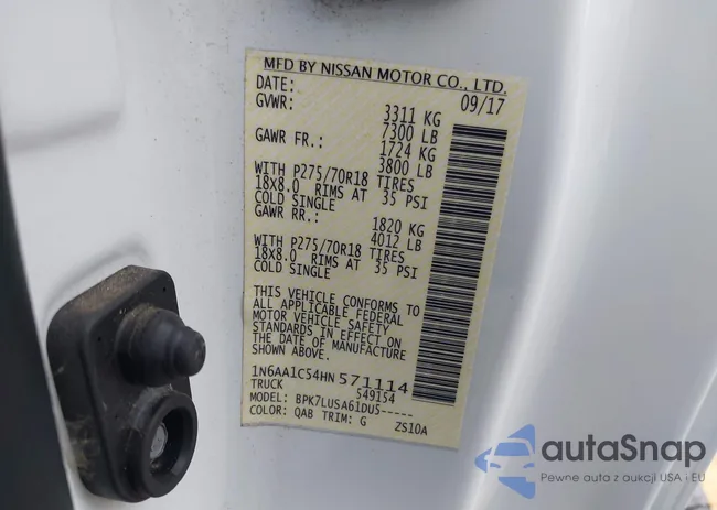 1N6AA1C54HN571114: 43556247