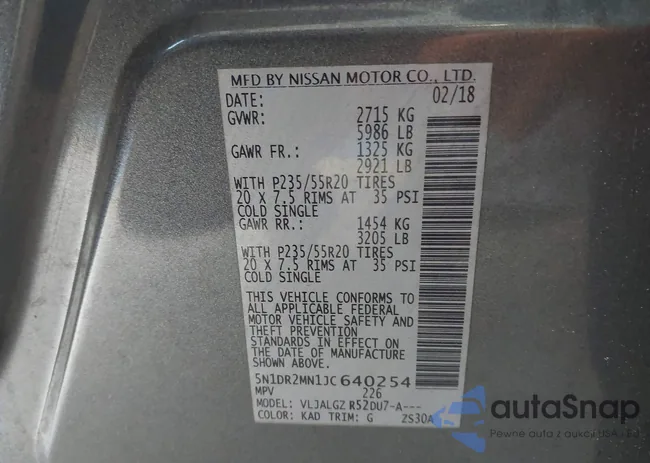 5N1DR2MN1JC640254: 43556252