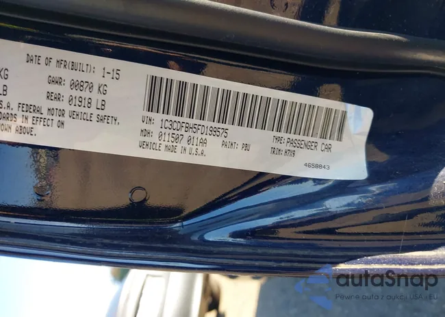 1C3CDFBH5FD199575: 43556306