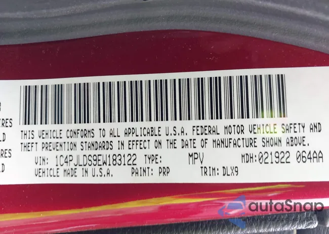 1C4PJLDS9EW183122: 43557396