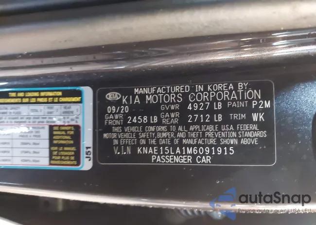 KNAE15LA1M6091915: 43557659