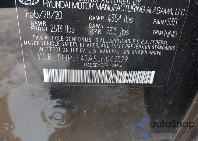 5NPEF4JA5LH043579: 43557791