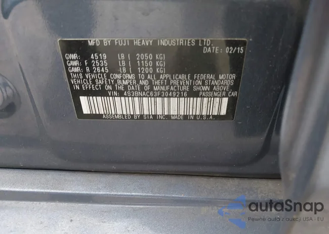 4S3BNAC63F3049216: 43556990