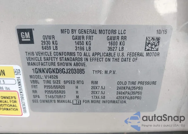 1GNKVGKD8GJ203085: 43556996