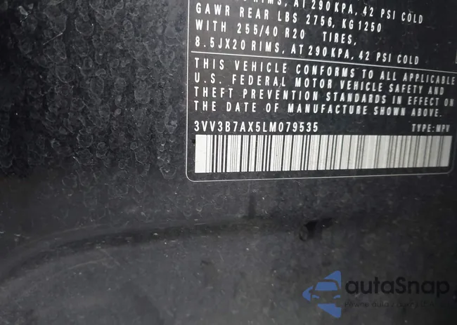 3VV3B7AX5LM079535: 43557275