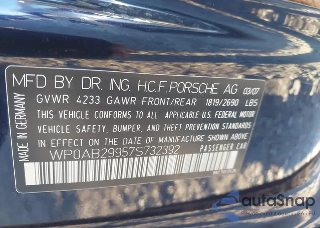 WP0AB29957S732392: 43558465