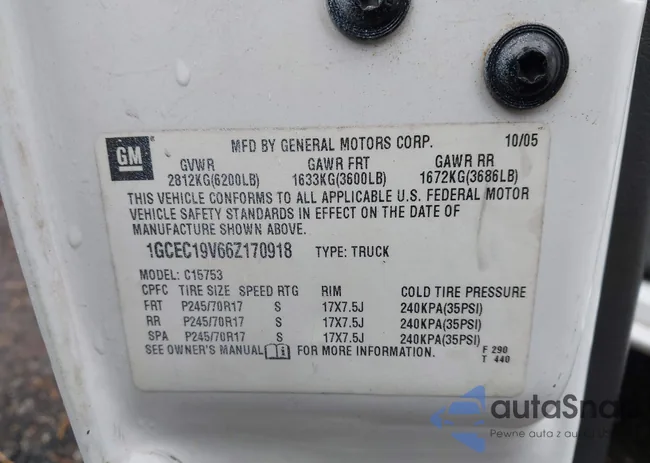 1GCEC19V66Z170918: 43558471