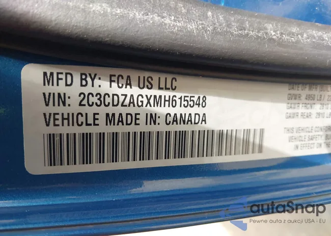 2C3CDZAGXMH615548: 43558480