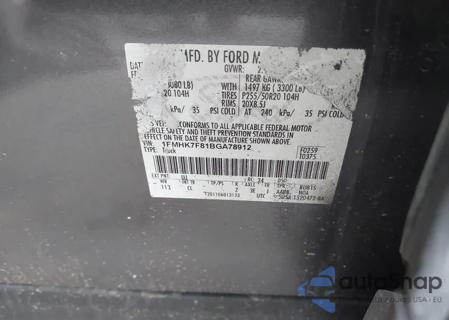 1FMHK7F81BGA78912: 43558553