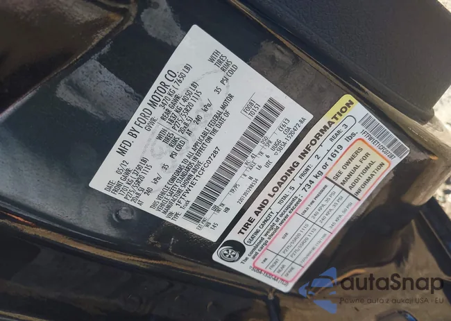 1FTFW1ET1CFC07287: 43558578