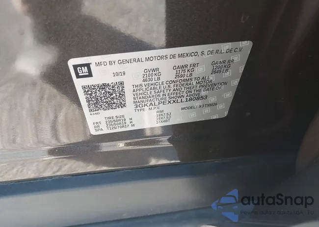 3GKALPEXXLL180853: 43558740