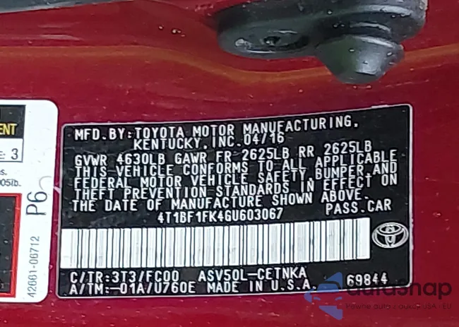 4T1BF1FK4GU603067: 43558782