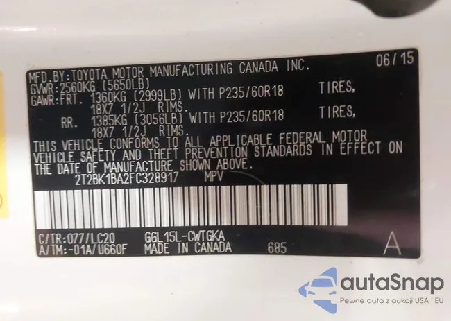 2T2BK1BA2FC328917: 43558822