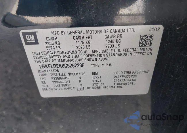 2GKFLREK8C6252286: 43558931