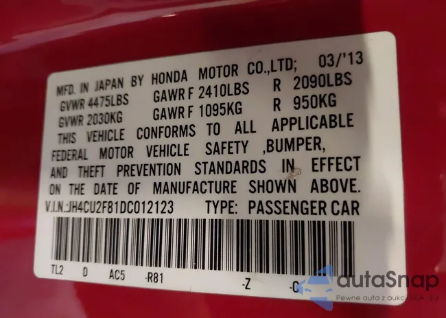 JH4CU2F81DC012123: 43558947