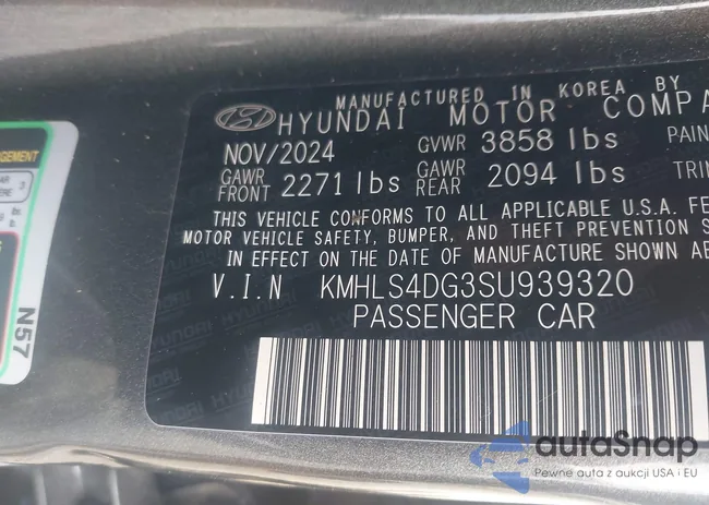 KMHLS4DG3SU939320: 43558245