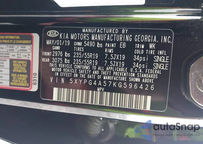 5XYPG4A57KG596426: 43559578