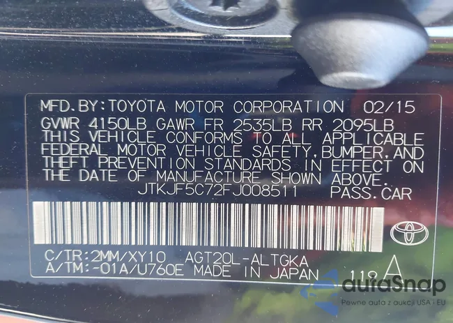 JTKJF5C72FJ008511: 43559795