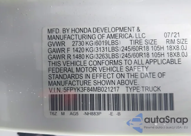 5FPYK3F84MB021217: 43559954