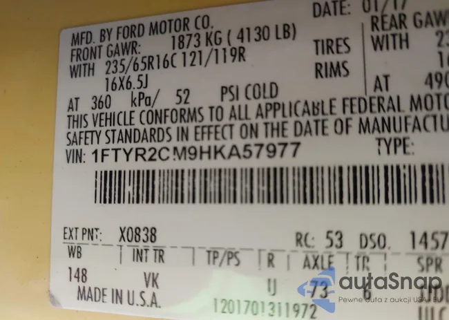 1FTYR2CM9HKA57977: 43558968