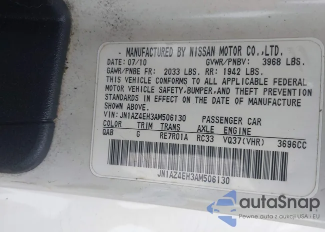 JN1AZ4EH3AM506130: 43559115