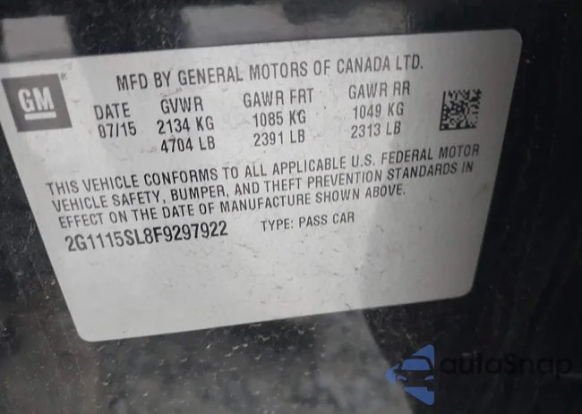 2G1115SL8F9297922: 43559182