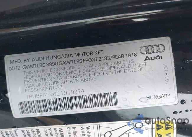 TRUBFAFK6C1019274: 43559218