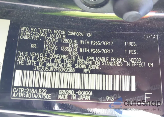 JTEZU5JR7F5092088: 43560439