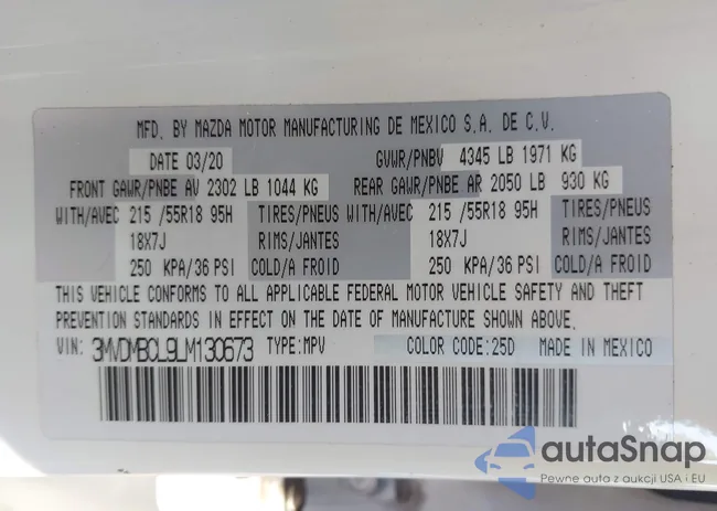 3MVDMBCL9LM130673: 43560467