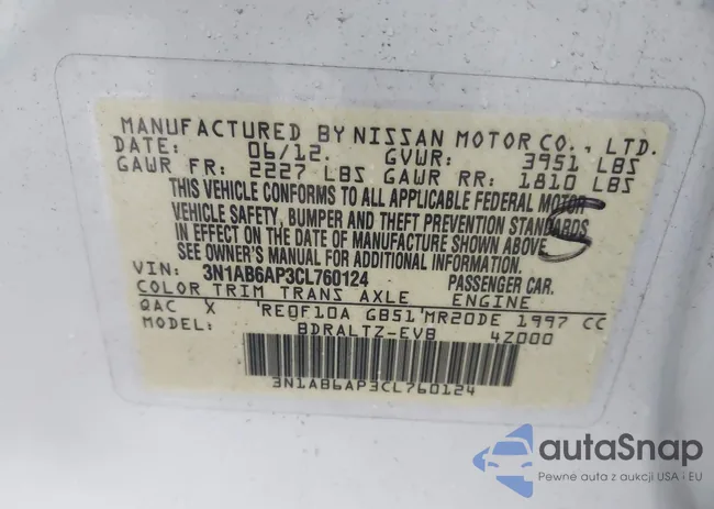 3N1AB6AP3CL760124: 43560624