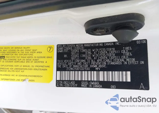 2T2HK31U87C001540: 43560789