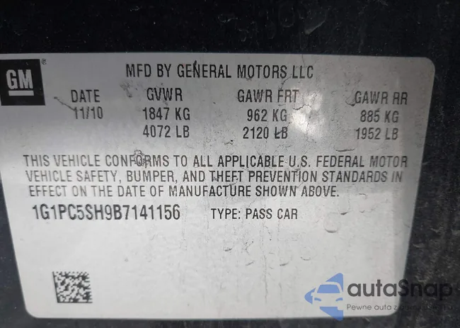 1G1PC5SH9B7141156: 43560811