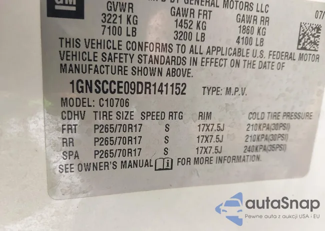 1GNSCCE09DR141152: 43560948