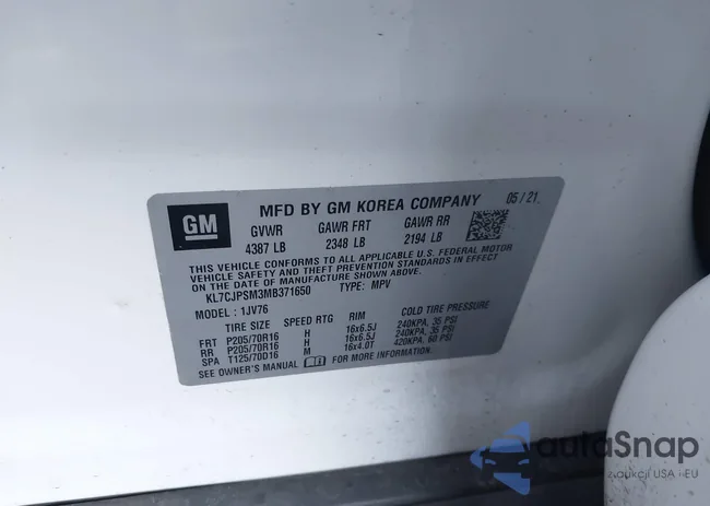 KL7CJPSM3MB371650: 43559997