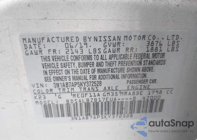 3N1AB7AP5KY372528: 43560083