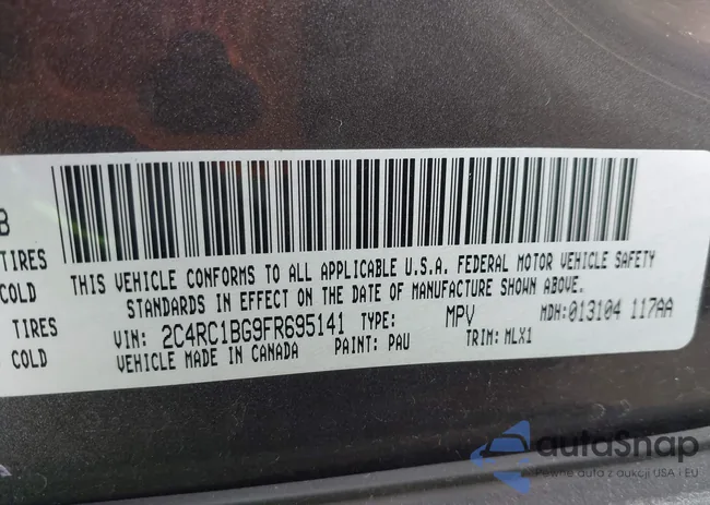 2C4RC1BG9FR695141: 43560145