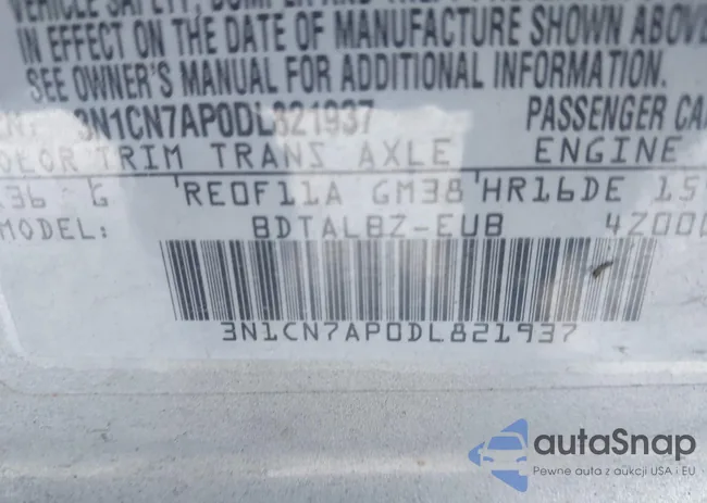 3N1CN7AP0DL821937: 43561407