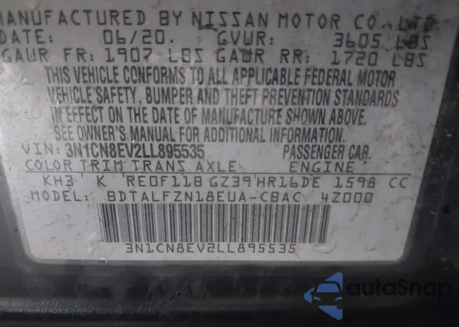 3N1CN8EV2LL895535: 43561447