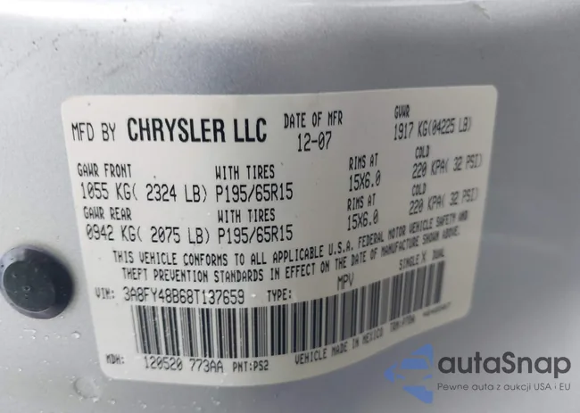 3A8FY48B68T137659: 43561479