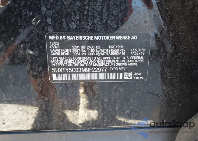 5UXTY5C03M9F22977: 43561599