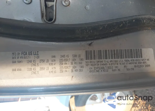 3C4PDCAB8LT199312: 43561616