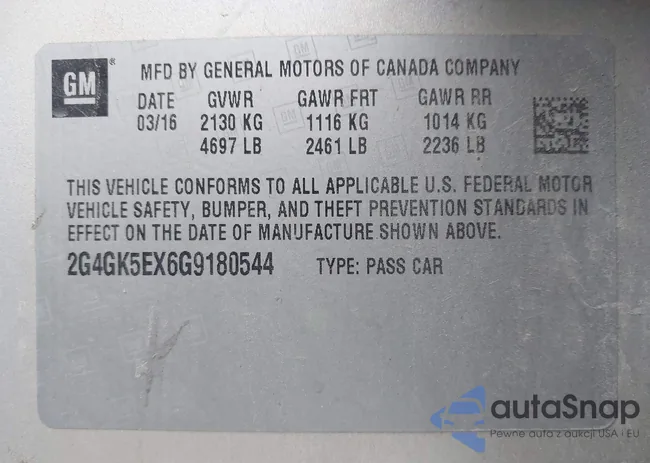 2G4GK5EX6G9180544: 43561765