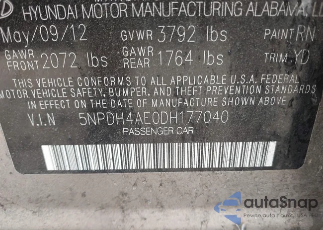 5NPDH4AE0DH177040: 43561812