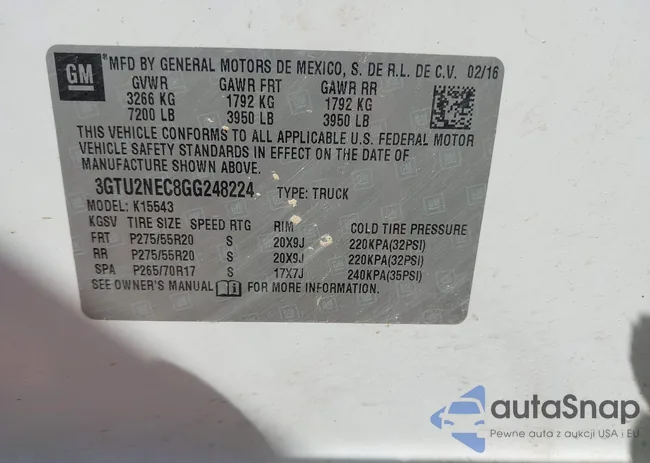 3GTU2NEC8GG248224: 43561846