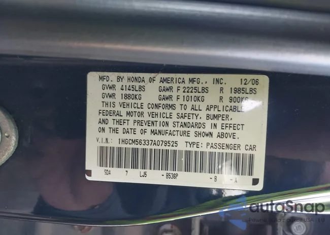 1HGCM56337A079525: 43561859