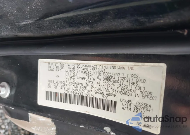 5TDBT44A23S166418: 43561912