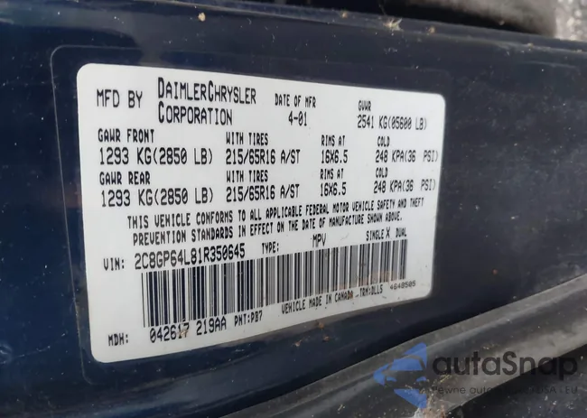 2C8GP64L81R350645: 43561037