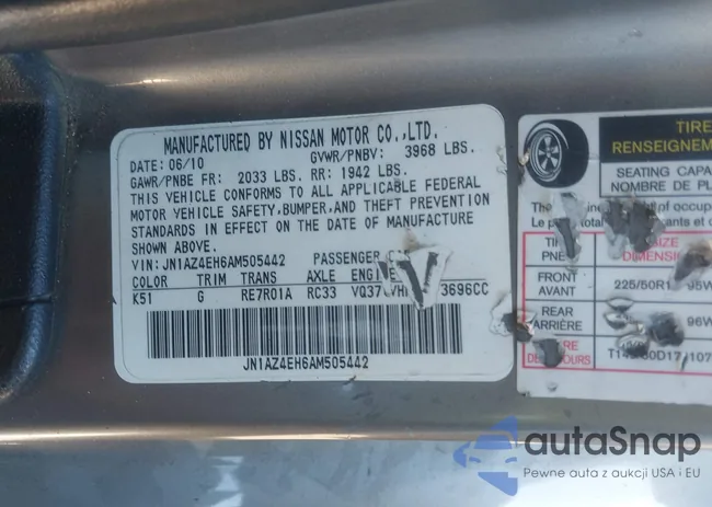 JN1AZ4EH6AM505442: 43561053