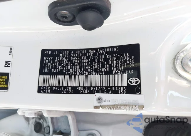 5YFS4MCEXMP068944: 43561143